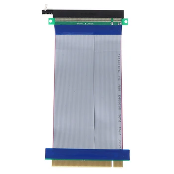 16X Странично Продължавам Card Adapter гъвкав кабел PCI Express PCI-E 16X Странично Card Ribbon Продължавам Extension 18 см кабел