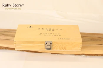 17 бр Форстнер бита Професионален комплект в дървена кутия, метричен набор от