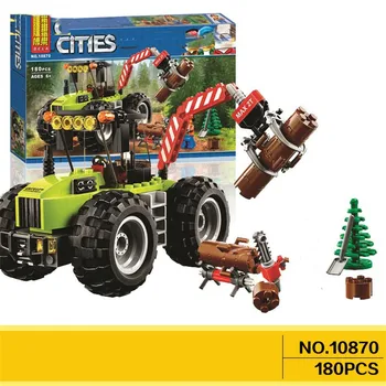 180pcs City Jungle Forest Tractor Bela Figure Building Block Toys е съвместим с Lepining 10870 Figure Toy Bricks Children Gift