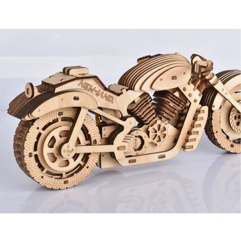 187 бр./компл. Направи си САМ ръчно изработени мотоциклет 3D дървена пъзел играчка ръчна изработка на пъзели е най-добрият подарък за 14+