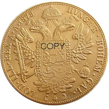 (1872-1899) Австрия различни дати Габсбург 4 Дуката - Франц Йосиф I диаметър 40 мм истински позлатени монети копие