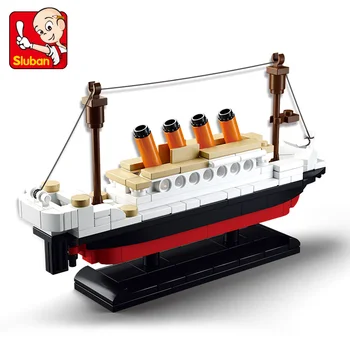 194pcs City RMS Titanic Ship Boat Model Building Blocks комплекти фигури САМ Техника Creator тухли забавни играчки за деца