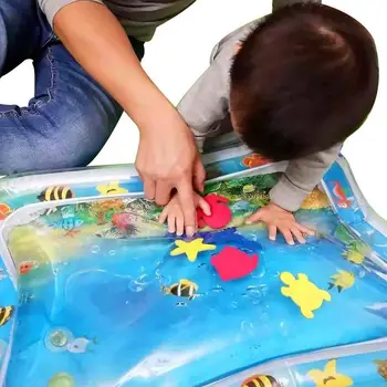 1pc надуваеми деца развивающий мат водата играе мат надуваеми играчки за деца хол басейн гаф матрак детски игри мат