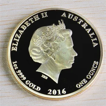 1pcs24k злато облечена реплика Австралия 2016 година Маймуни нова монета безплатна доставка