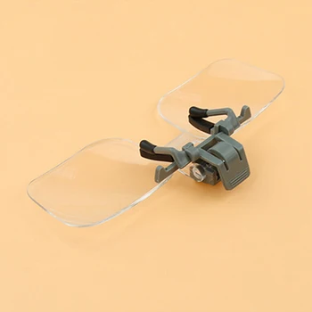 1бр Handfree клип на лупа сгъваеми прозрачни увеличително стъкло HD обектив точни очила, часовници ремонт инструмент