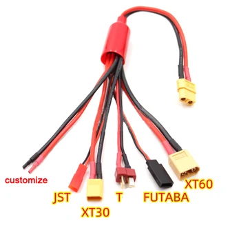 1бр ISDT608 Q6 HOTA D6M8 кабел 6 in1 многофункционален адаптер за захранване, кабели XT60 вход към JST T-штекеру за зарядното устройство RC Drone