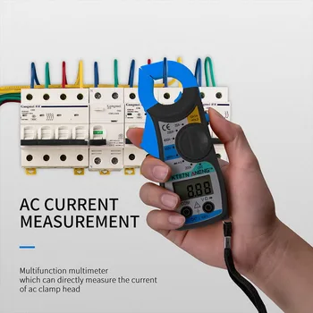 1бр LCD цифров скоба мултицет AC/DC ток, амперметър напрежение на устойчивост на капацитет на Волт-Ампер ом метър с тестер сонда