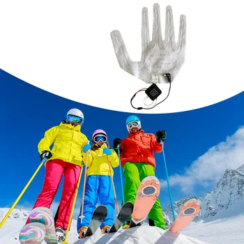 1бр USB ръкавици с топъл зимни топли ръкавици с пет пръста топло електрическа нагревательная филм ръкавици нагревателен лист