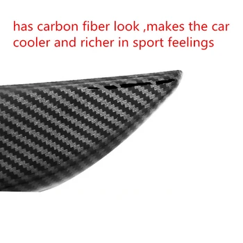 1бр автомобил отдушник капачка тапицерия от въглеродни влакна вид на задната седалка, ABS пластмаса отдушник капачка лайсни за Toyota Rav4 2019 2020 42*23.5*9.5 см