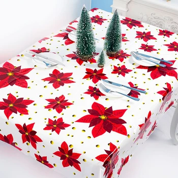 1бр коледна украса правоъгълен PVC еднократна употреба покривка печатни Лосове Дядо Коледа е коледен маса делото за домашен декор