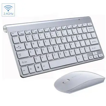 2.4 G безжична клавиатура и мишка Mini Multimedia Keyboard Mouse Combo Set For Notebook лаптоп, настолен КОМПЮТЪР, телевизор офис консумативи