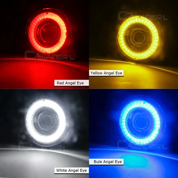 2 X автомобил ляв + десен LED фарове за мъгла Събрание Angel Eye дневен ходова светлини DRL 30W 8000LM 12V за Fiat Punto Evo 2009-2012 г.