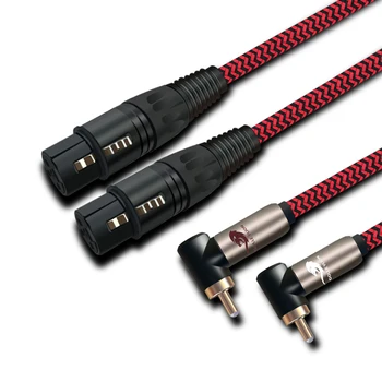 2 XLR Female to 2 RCA Male аудиофильский аудио кабел за микшерного дистанционно управление сервоусилвател на ъгъла на RCA to XLR 3 пинов кабел 1M 2M 3M 5M 15М 8М