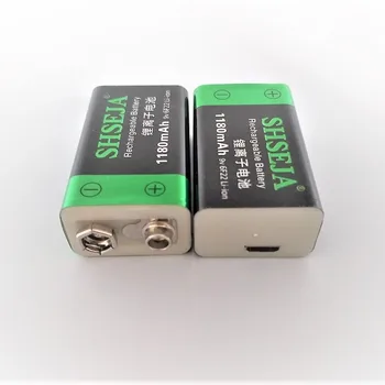 2 бр./лот 9V 1180mAh USB литиево-йонна батерия 6F22 акумулаторна батерия детектор играчка акумулаторна батерия безплатна доставка
