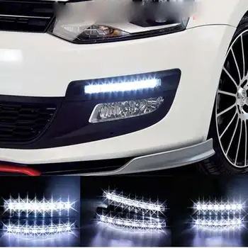 2 елемента 8 LED супер ярък автомобил DRL дневни ходова светлина лампа дневна светлина-майка фенер Бял полезен високо качество