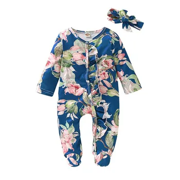 2 елемента Baby Boy Rompers Infantil Roupa дрехи за новородени момичета меки памучни пижами, гащеризони с дълъг ръкав, Детски тела Детски дрехи
