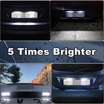 2 елемента LED регистрационен номер светлини светлини за Ford Focus 2 3 Mondeo 4 Mk4 Mk5 C-Max MK2 S-Max, B-Max, Fiesta, Kuga Galaxy без грешки