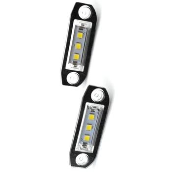 2 елемента led фенерче за осветление регистрационен номер за Volvo S80, Xc90 S40 V60 Xc60 и S60 C70 V50 V70, Xc70
