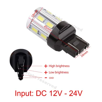 2 елемента T20 7443 LED лампа 12 SMD 5730 W21/5W 5W автомобилна лампа за заден ход на спирачния мигач източник на светлина паркинг автомобилно бял