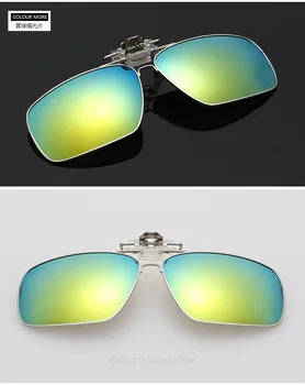 2016 летен стил слънчеви очила късогледство клип на нов шаблон с поляризирани слънчеви очила очила за нощно виждане цветни малък квадрат шофиране