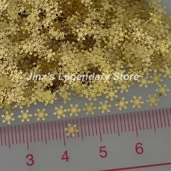 2018 new beauty snowflake gold metal nail art decoration slice маникюр ноктите етикети пайети фолио за доставка инструмент