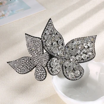 2018 корейски прост Crystal butterfly скоба за коса за момичета сладък планински кристал, щипки за коса на жената мода пълен диаманти аксесоари за коса