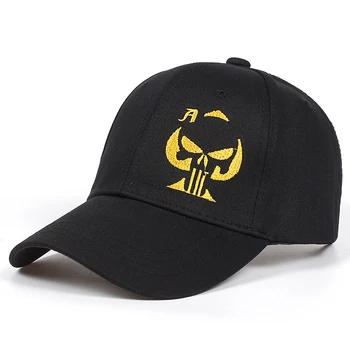 2018 нов стар игрална карта е Асо Пика на капачката на черепа-черепът sniper шапка бродирани черни шапки бейзболни шапки на Мъже, Жени голф шапки