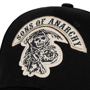 2018 нова бейзболна шапка на SOA Синовете на анархия череп бродерия ежедневни възстановяване на предишното положение Hat мода високо качество на състезанието на мотоциклет Спорт