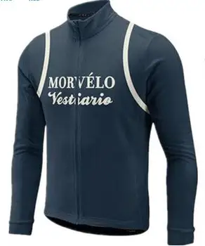 2018 ретро Morvelo мъжки Колоездене Джърси с дълъг ръкав Джърси Roap Ciclismo Колоездене облекло под наем Джърси градско облекло