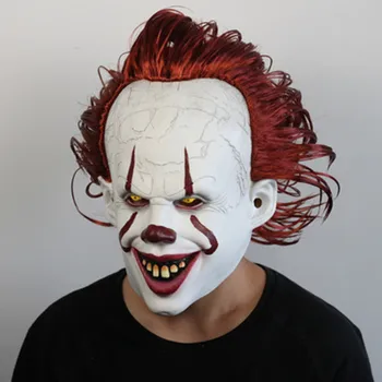 2019 LED Joker се pennywise Mask Stephen King It Chapter Two 2 Horror cosplay латексови маски каска клоун Хелоуин Парти Costume Prop
