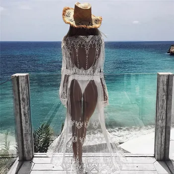 2019 Бикини на плажа прикритие бански покрива бански костюм лятото плажно облекло шифон жилетка бански на плажа рокля туника хавлия
