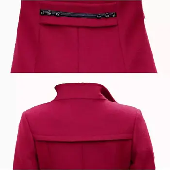 2019 жени се смесва вълна палто дамско палто за есен-зима палта якета за жени, плюс размерът на палтото Женски вълнени палта са дълги върхове