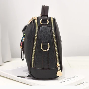 2019 луксозна дамска чанта през рамо Crossbody Bag for Women дамски чанти и кожена чанта месинджър с кожа топка мълния дамски ръчни чанти W388