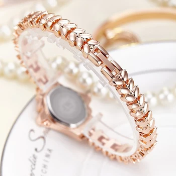 2019 мода дамски Ръчни часовници планински кристал, луксозни от неръждаема стомана, кварцов жени с гривната рокля часовници дамски часовници