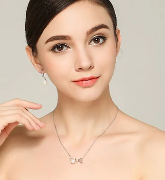 2019 мода Черна перла обеци естествени сладководни перли обеци 925 сребро вълна бижута за жени сватбен подарък