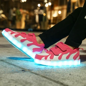 2019 нов led маратонки деца светещи деца светва обувки с подсветка, USB зареждане на нажежен спортни обувки, момчета, момичета, апартамент