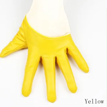2019 нов дизайн секси кожени ръкавици за жени, половината от дланта на ръката си изкуствена кожа ръкавици Party Show ръкавици черното злато сребро G005