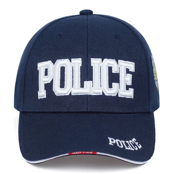2019 нов полицейски писмо Бродерия бейзболна шапка Спорт на открито шапки на шофьора шапка мъже и жени, разнообразни шапки за голф