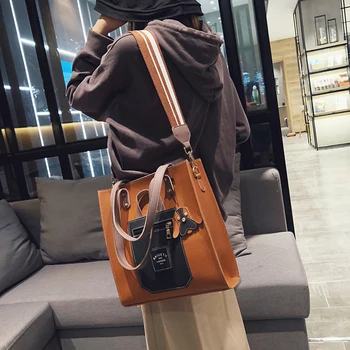 2019 нова корейска чанта на рамото Crossbody чанта жена с голям капацитет чанта, голяма пазарска чанта студент C43-60