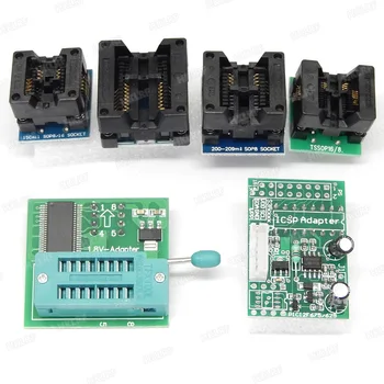 2019 Нови RT809F LCD ISP програмист + 11 адаптери KB9012 TSOP8 TSSOP8 IC тест клип SOP16 VGA кабел Безплатна доставка