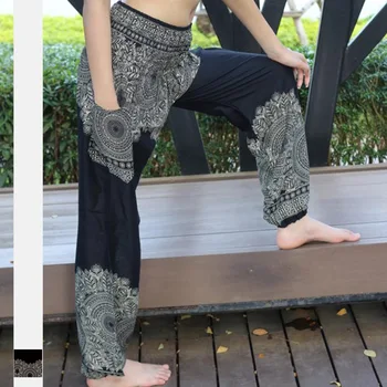 2019 нови дамски панталони за йога индийските печатни свободни зреещи хипи спортни панталони за джогинг ежедневни фитнес спортни панталони панталони