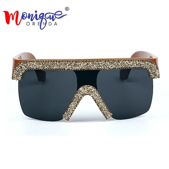 2019 слънчеви очила мъжете Реколта хладен стил Goggle слънчеви очила bling кристали слънчеви очила жени oculos de sol feminino uv400