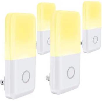 2020 Dimmable Plug in Night Light Slim регулируема яркост Night LED Lamp Сензор топло бяла детски нощни светлини за детска стая