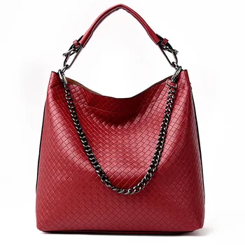 2020 Fashion New Women Bucket Ladies Bag Luxury Handbags Chain ПУ Leather дамска чанта, голяма пазарска чанта Sac a Main