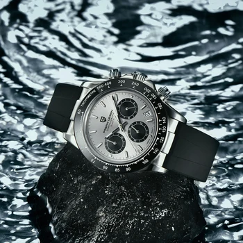 2020 New PAGANI DESIGN Мъжки кварцов часовник Автоматично дата луксозни златни ръчен часовник водоустойчив мъжки хронограф Япония VK63 PD-1664