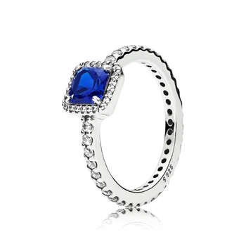 2020 New Изящни Luxury Timeless Elegant Blue Ring And Earrings, High-end For Jewelry Приятелка Romantic Anniversary Gift
