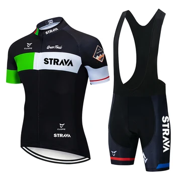2020 STRAVA Колоездене облекло / пътен под наем дрехи за състезания Quick Dry мъжки Колоездене Джърси Set Ropa Ciclismo Майо