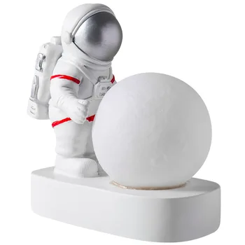 2020 астронавт Лунна лампа творчески подарък за лека нощ да използвате бутона на батерията като детски подаръци за дома осветление