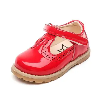 2020 Детски Обувки За Момичета Есен Нова Принцеса Единичен Обувки За Момичета Лачена Кожа Принцеса Британската Ретро Кожено Обувки За Момчета