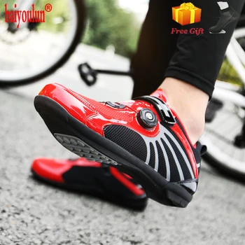 2020 Дишаща Плоски Мотор Мъжки Обувки Градинска Нескользящая Велосипедна Мъжки Обувки Светоотражающая Състезателна Пътна Велосипедна Обувки Zapatillas Ciclismo